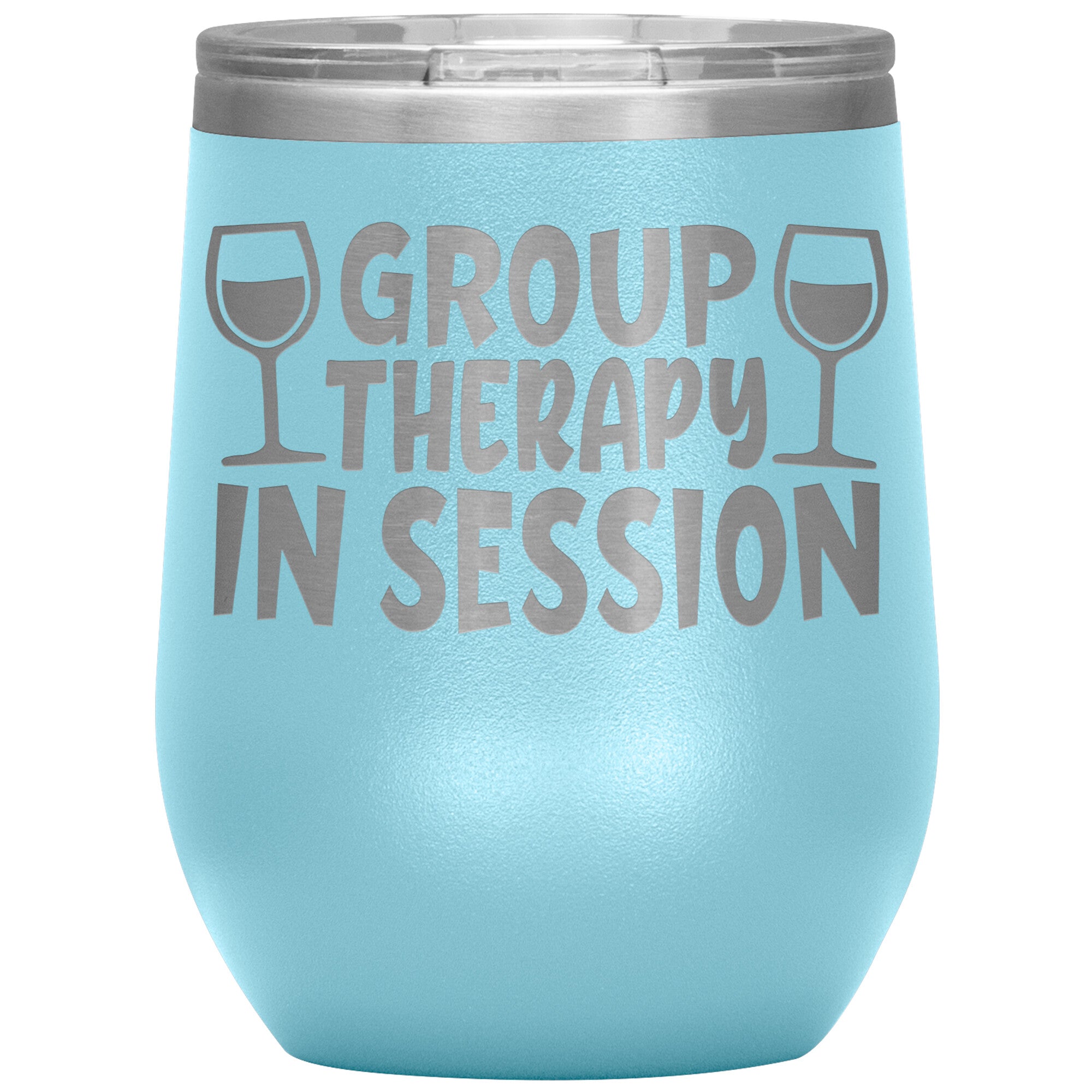 Group Therapy In Session Wine Tumbler -Tumblers | Drunk America 