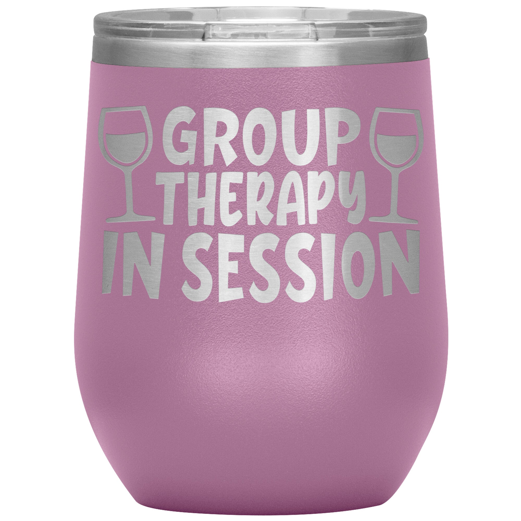 Group Therapy In Session Wine Tumbler -Tumblers | Drunk America 