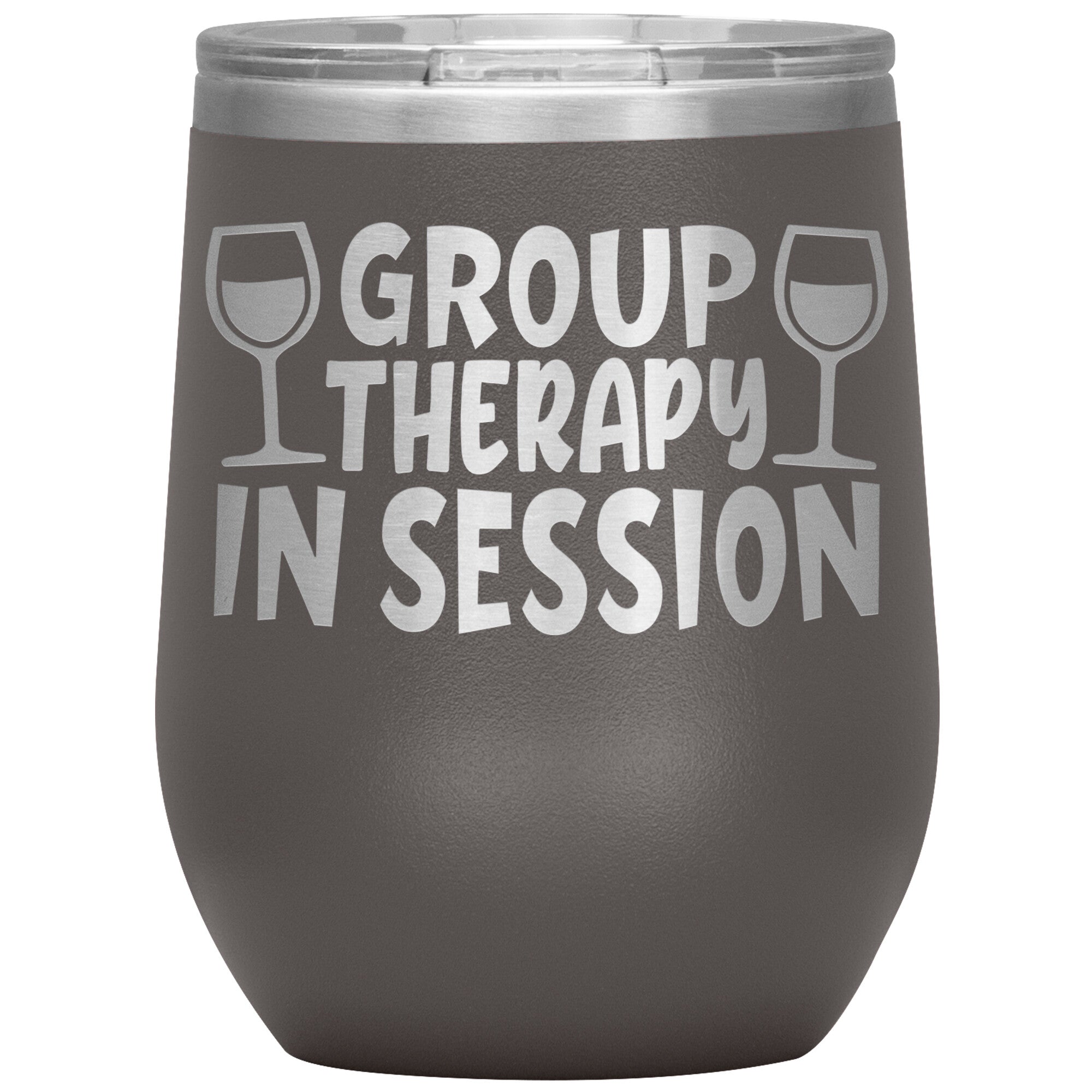 Group Therapy In Session Wine Tumbler -Tumblers | Drunk America 