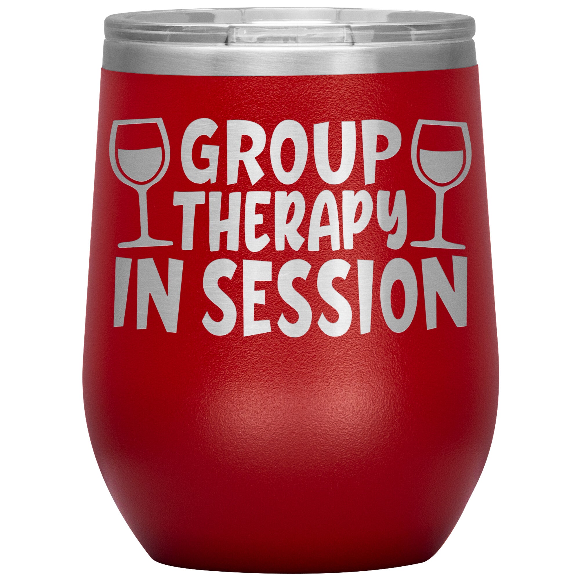 Group Therapy In Session Wine Tumbler -Tumblers | Drunk America 
