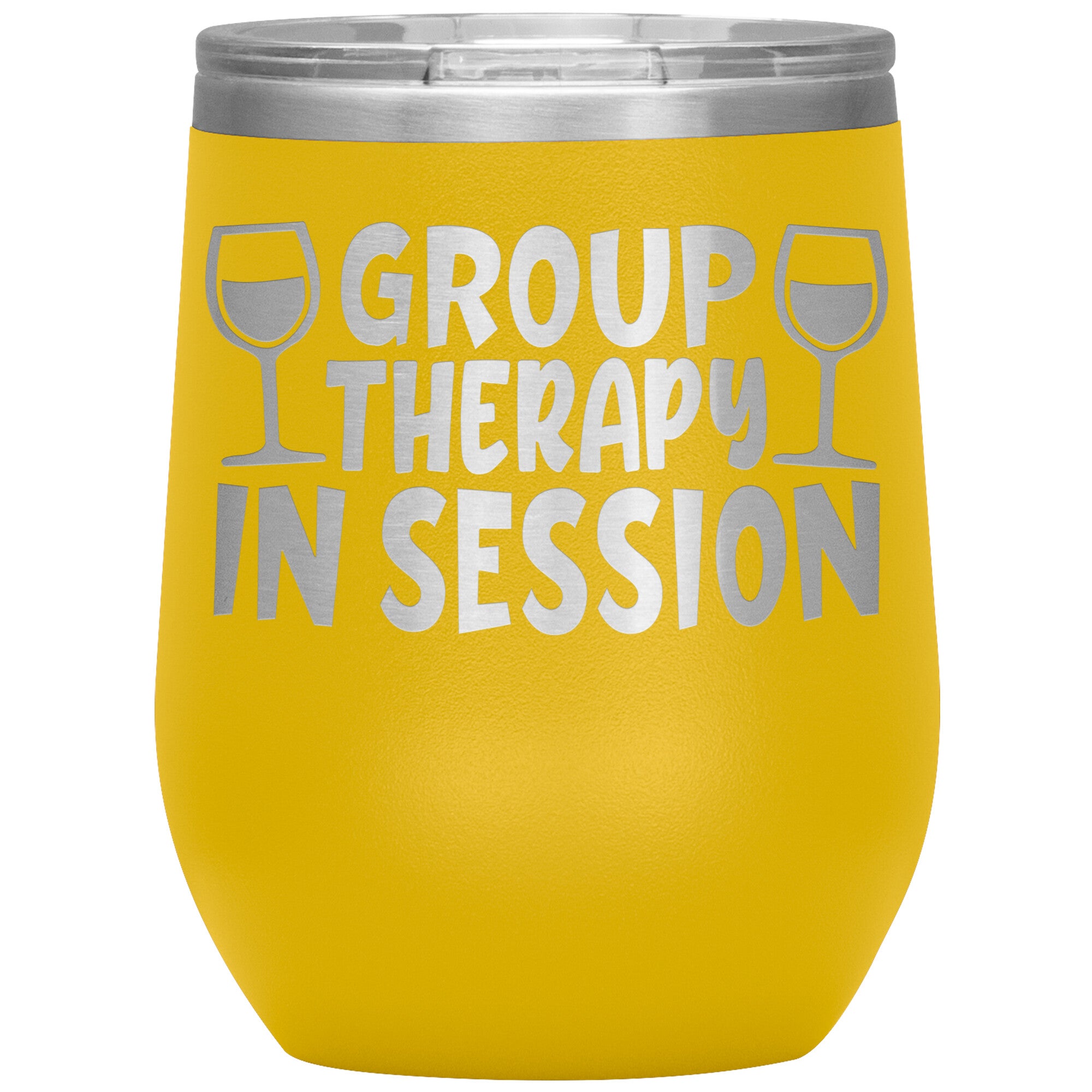 Group Therapy In Session Wine Tumbler -Tumblers | Drunk America 