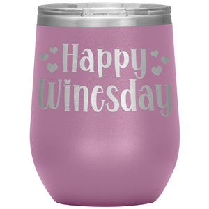 Happy Winesday Wine Tumbler -Tumblers | Drunk America 