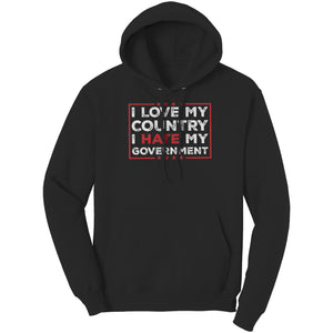 I Love My Country I Hate My Government (Ladies) -Apparel | Drunk America 
