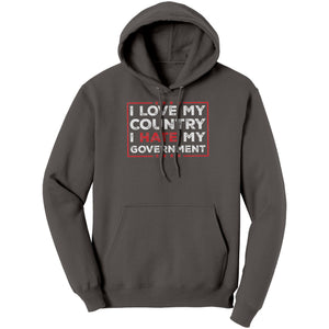 I Love My Country I Hate My Government (Ladies) -Apparel | Drunk America 