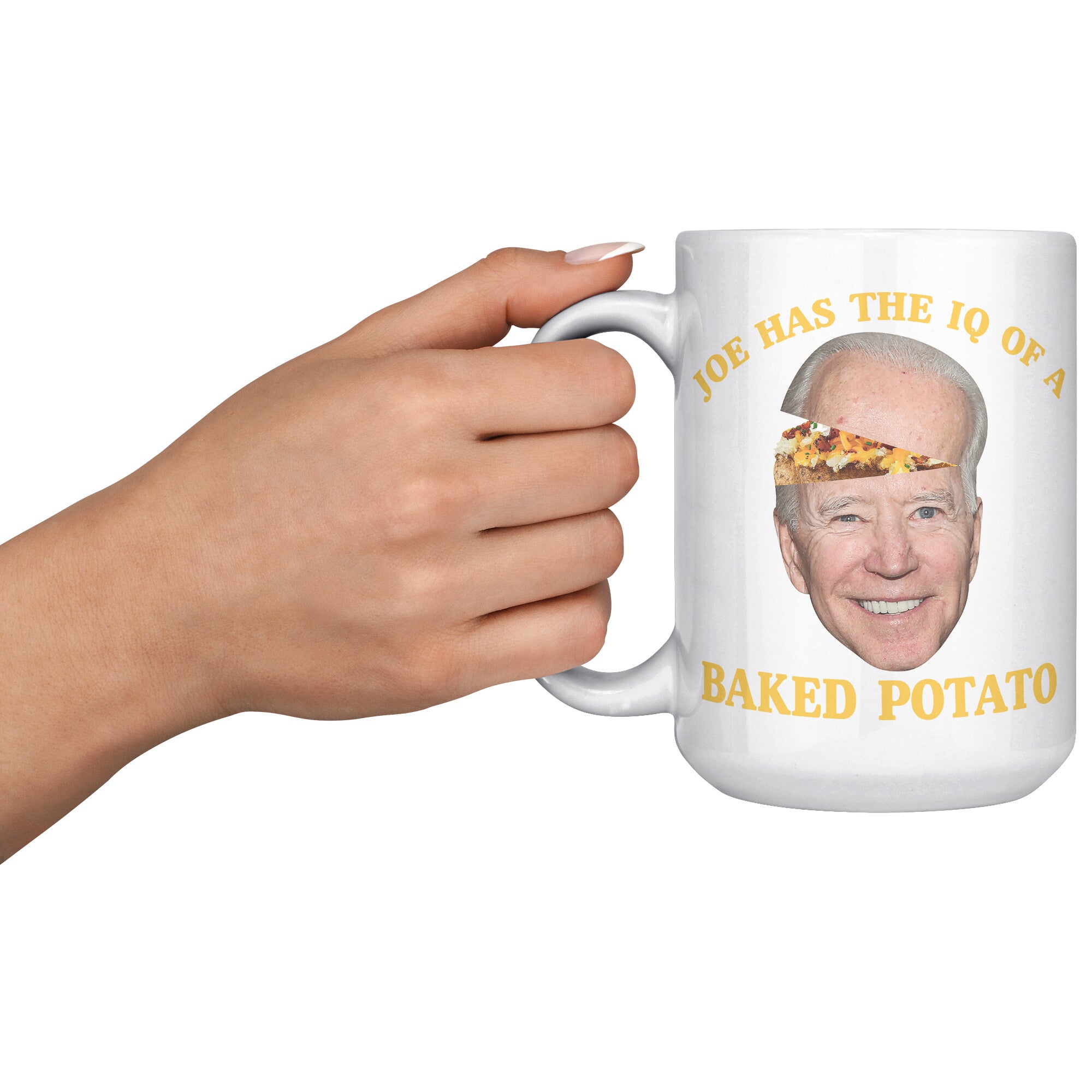 Joe Has The IQ Of A Baked Potato Coffee Mug -Ceramic Mugs | Drunk America 