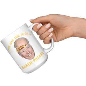 Joe Has The IQ Of A Baked Potato Coffee Mug -Ceramic Mugs | Drunk America 