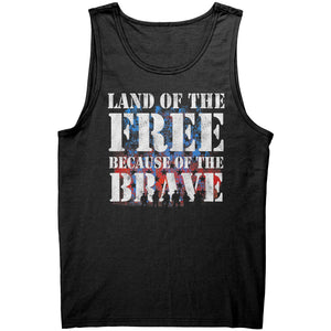 Land Of The Free Because Of The Brave -Apparel | Drunk America 