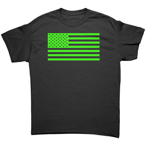Matrix Green American Flag -Apparel | Drunk America 