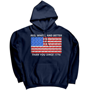 Red White And Better Than You Since 1776 (Ladies) -Apparel | Drunk America 