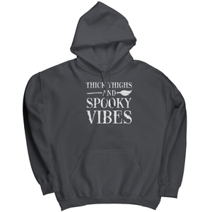 Thick Thighs And Spooky Vibes (Ladies) -Apparel | Drunk America 