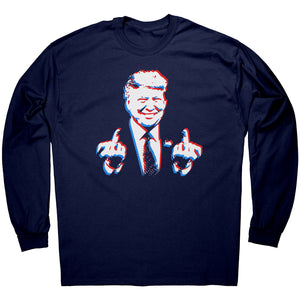 Trump Middle Fingers V2 -Apparel | Drunk America 