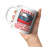 Warning Idiots Are Closer Than They Appear Coffee Mug -Ceramic Mugs | Drunk America 