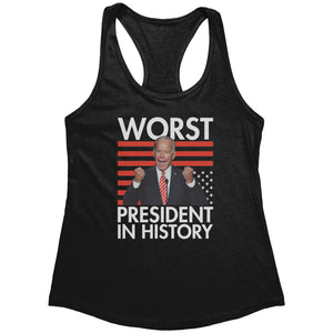 Worst President In History (Ladies) -Apparel | Drunk America 