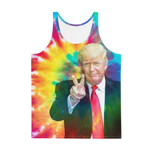 Trump Tie Dye Peace All Over Print Tank Top - | Drunk America 