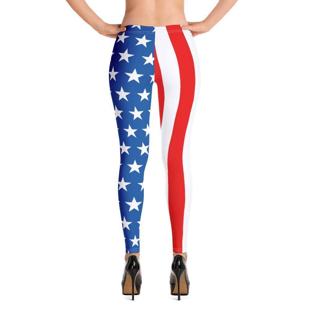 American Flag Leggings -Women's Leggings | Drunk America 