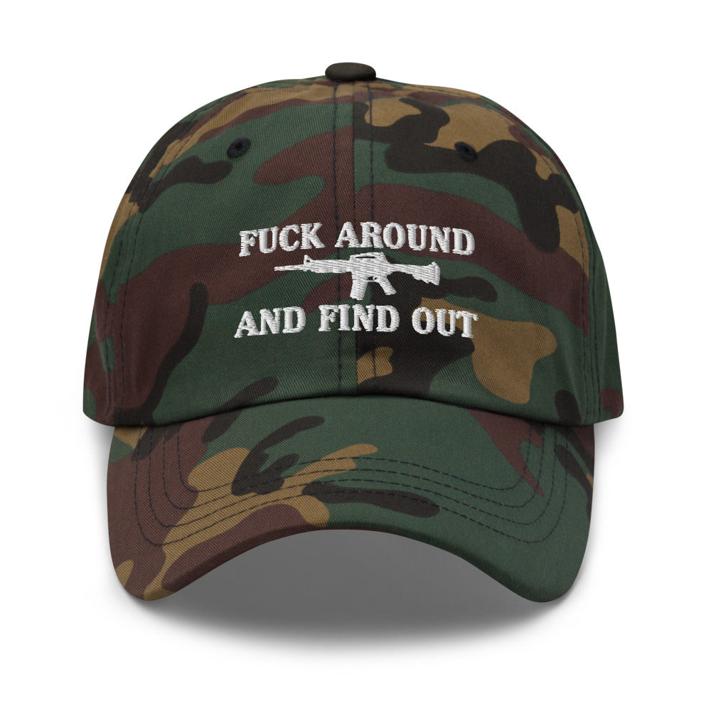 Fuck Around And Find Out Dad Hat - | Drunk America 