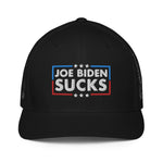 Joe Biden Sucks Flex Fit Trucker Cap - | Drunk America 