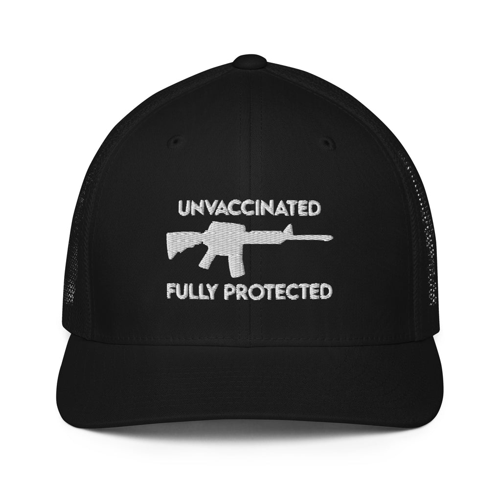 Unvaccinated Fully Protected 2nd Amendment Trucker Cap - | Drunk America 