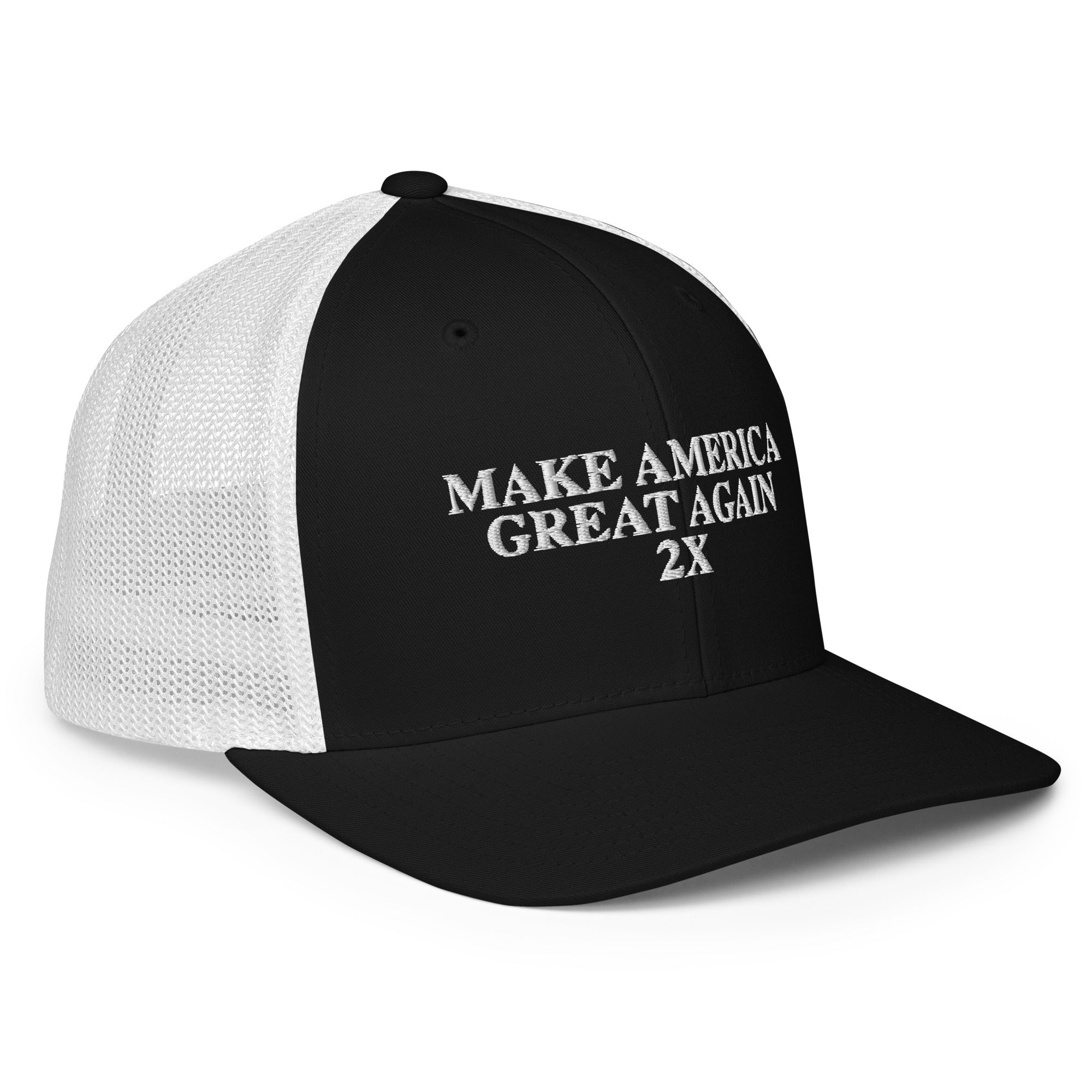 Make America Great Again 2X Flex Fit Trucker Cap - | Drunk America 