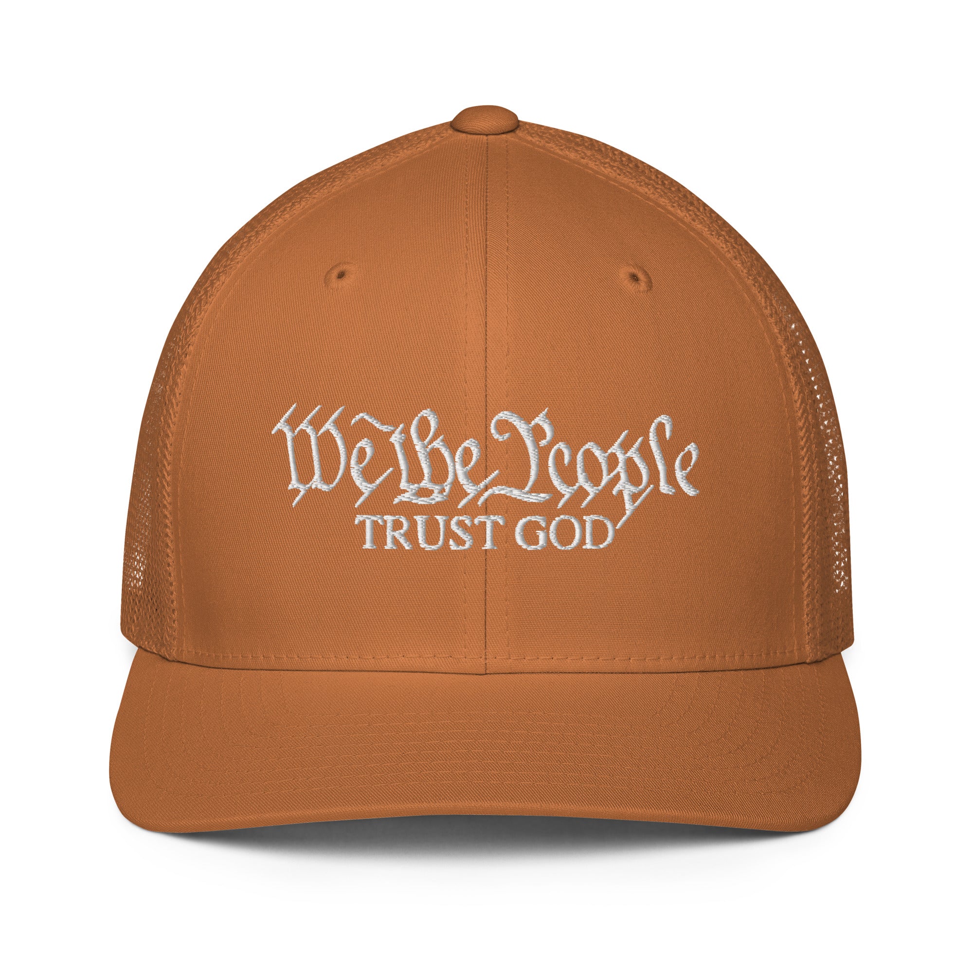 We The People Trust God Flex Fit Trucker Cap - | Drunk America 