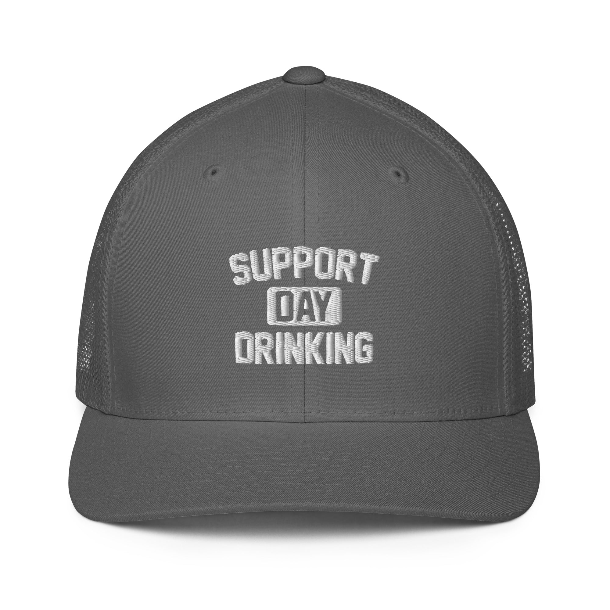 Support Day Drinking Flex Fit Trucker Cap - | Drunk America 
