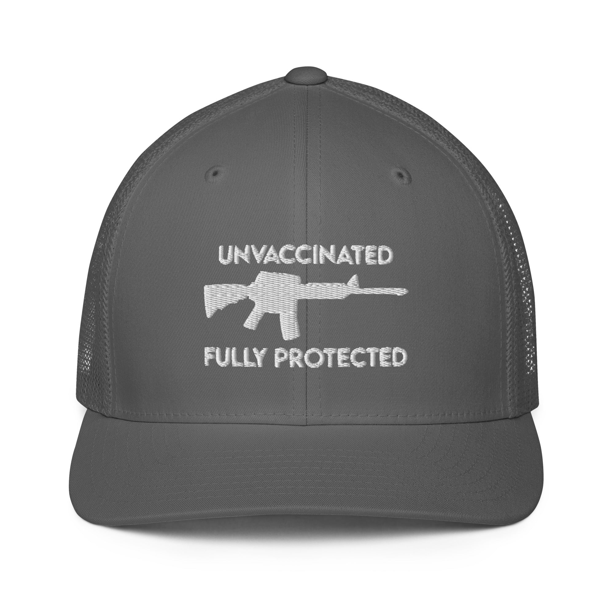 Unvaccinated Fully Protected 2nd Amendment Trucker Cap - | Drunk America 