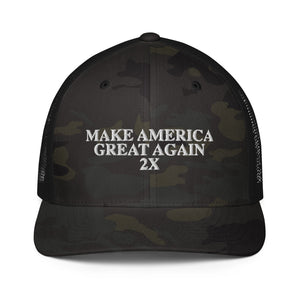 Make America Great Again 2X Flex Fit Trucker Cap - | Drunk America 
