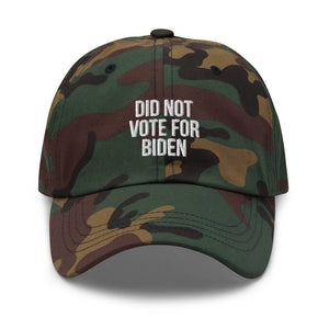 Did Not Vote For Biden Dad hat - | Drunk America 