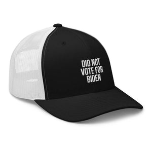 Did Not Vote For Biden Trucker Cap - | Drunk America 