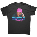 Drunk America Donald Trump retro vintage style t shirt in black with front chest graphic
