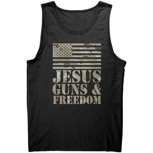Jesus, Guns, & Freedom – Apparel by Drunk America
