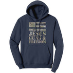 Jesus, Guns, & Freedom – Apparel by Drunk America