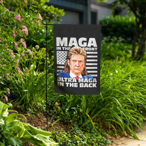 Maga In The Front Ultra Maga In The Back Garden Flag – Home Goods by Drunk America