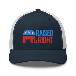 Embroidered Trucker Hats | Raised Right Trucker Cap | Drunk America