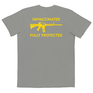 Unvaccinated Fully Protected Comfort Colors Pocket Tee - | Drunk America 