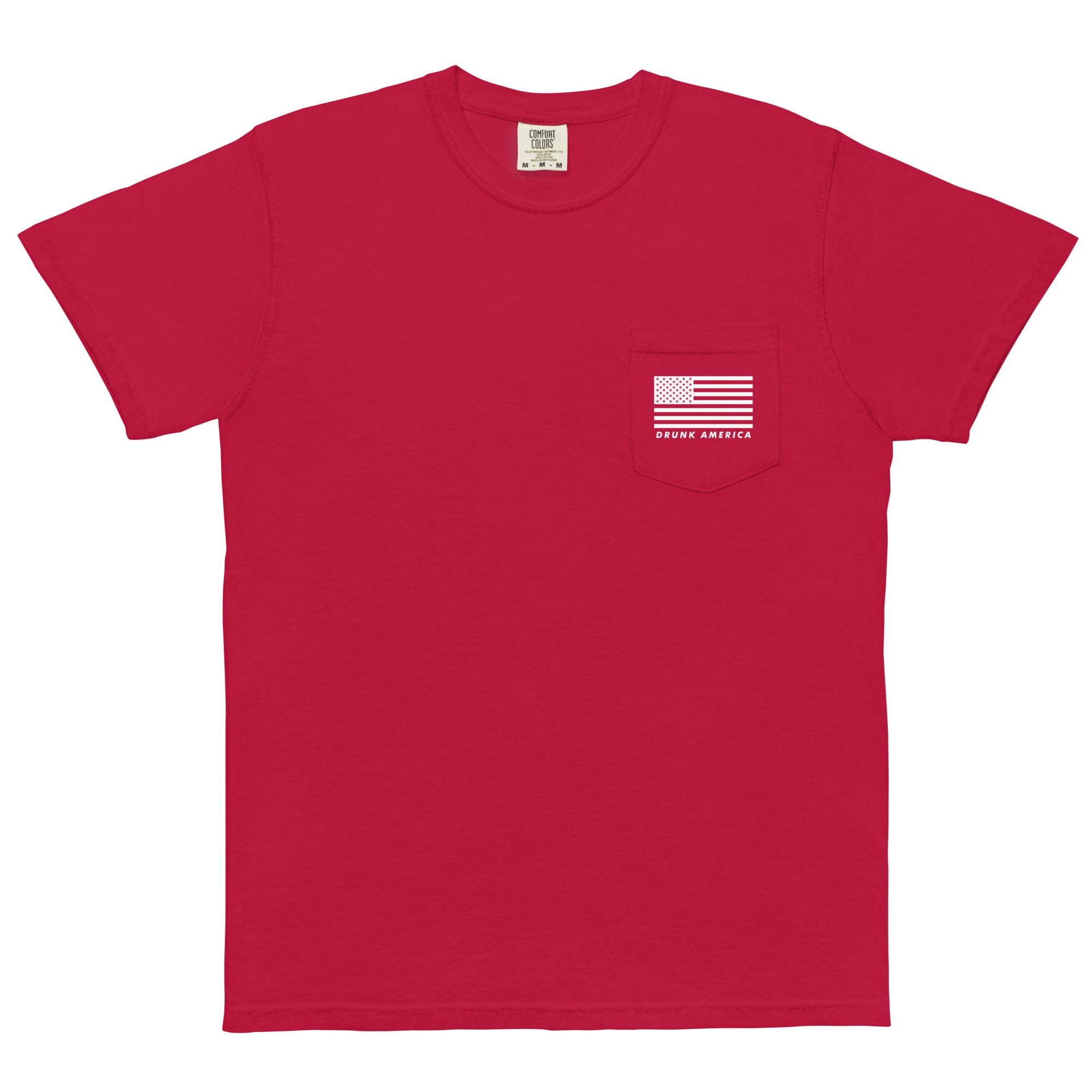 Maga In The Front Ultra MAGA In The Back Comfort Colors Pocket Tee - | Drunk America 