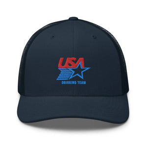 USA Drinking Team Trucker Cap - | Drunk America 
